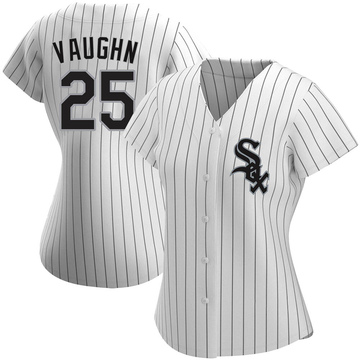 Nike Men's Chicago White Sox Andrew Vaughn #25 Black Cool Base Alternate  Jersey